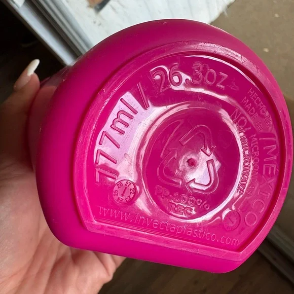 Xcaret MexicoPink Water Bottles with Orange Lanyards - Picture 6 of 7